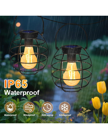 Paquete de 4 partes superiores de luz solar Yulloyello IP55