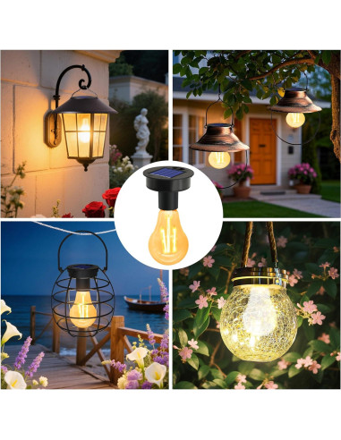 Paquete de 4 partes superiores de luz solar Yulloyello IP55