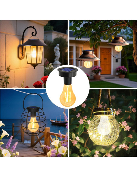 Paquete de 4 partes superiores de luz solar Yulloyello IP55