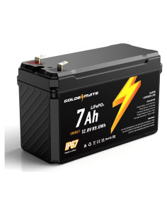 Batería de Litio LiFePO4 GOLDENMATE 12V 7Ah IP67 5000+ Ciclos