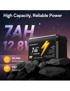 Batería de Litio LiFePO4 GOLDENMATE 12V 7Ah IP67 5000+ Ciclos 2