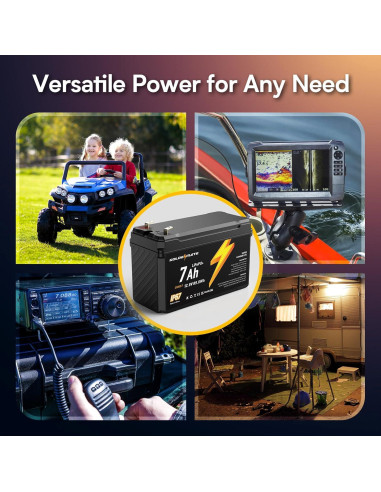 Batería de Litio LiFePO4 GOLDENMATE 12V 7Ah IP67 5000+ Ciclos