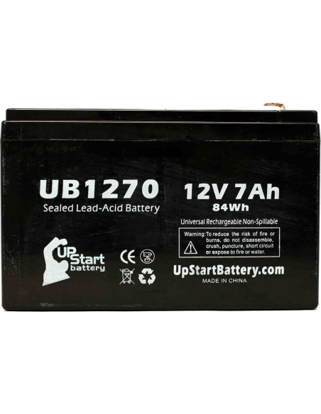 Batería Plomo Ácido Sellada UpStart UB1270 12V 7Ah F1