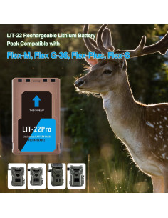 Batería de Litio Recargable Tectra LIT-22 7000mAh Paquete de 2 2