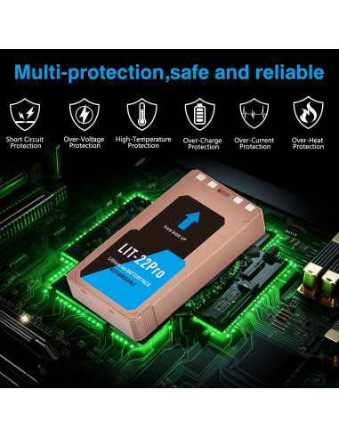 Batería de Litio Recargable Tectra LIT-22 7000mAh Paquete de 2