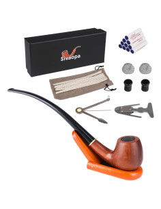 Pipa de Tabaco Churchwarden Sivaopa Madera de Peral Accesorios