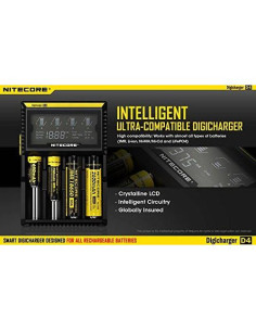 Cargador Inteligente Nitecore D4 para Baterías Li-ion y Ni-MH 2