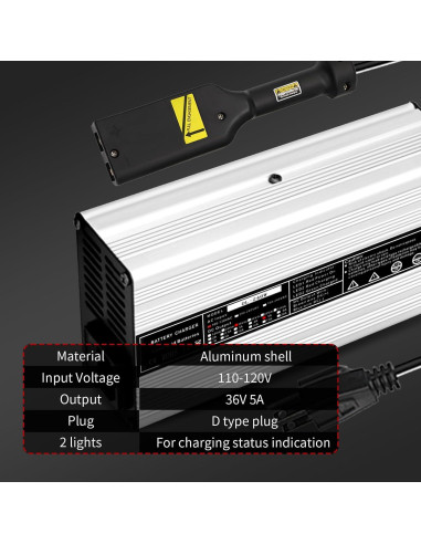 Cargador de Batería 36V 5A Nakkaa para Carro de Golf EZGO