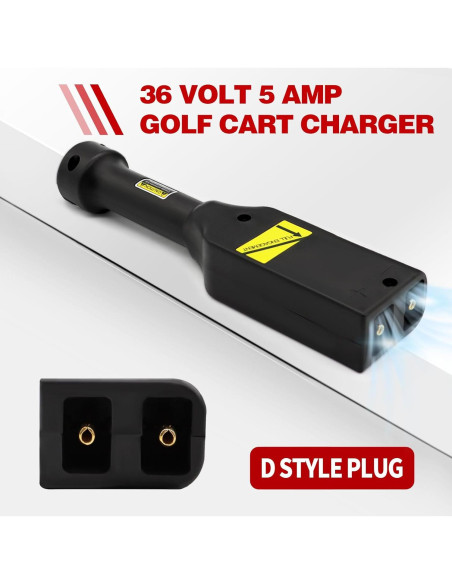 Cargador de Batería 36V 5A Nakkaa para Carro de Golf EZGO
