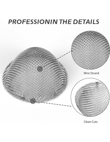 50 Piezas Filtros de Acero Inoxidable Kojcijs 1.91 cm