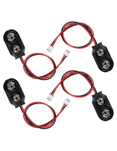 Conector de Clip de Batería 9V PH2.0 EupHHonycs - 4 Pcs 15cm