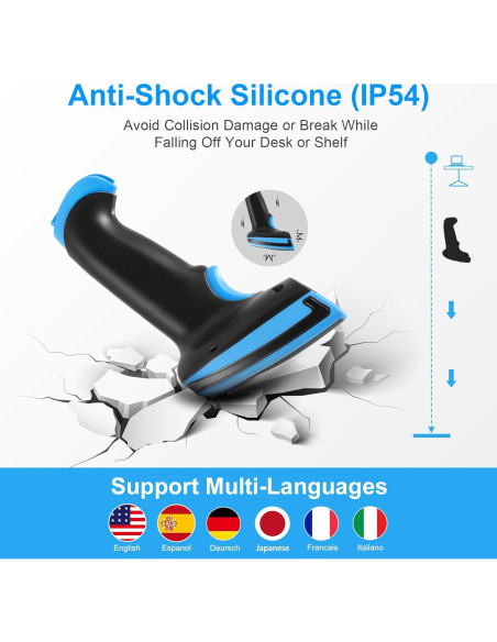 Escáner de Código de Barras 1D Onewscan Inalámbrico USB