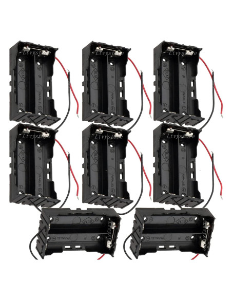 Soporte de Batería 18650 Ltvystore 8 Piezas 2 Slots 3.7V