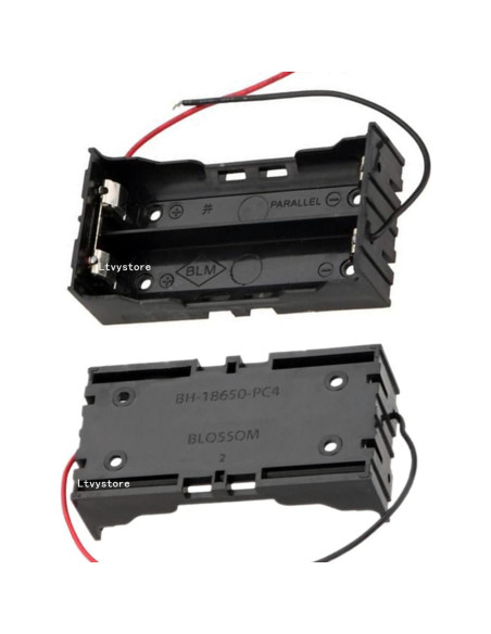 Soporte de Batería 18650 Ltvystore 8 Piezas 2 Slots 3.7V