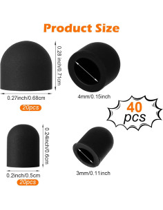 Juego de 40 Puntas de Silicona para Estilógrafos Bremorou 2