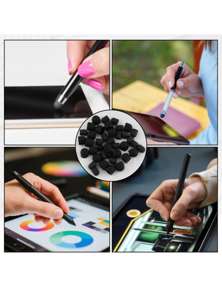 40 Puntas de Goma para Stylus Pretwad - Reemplazo Táctil 0.5 y 0.7 cm