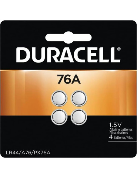 Baterías Alcalinas Duracell 76A 1.5V Paquete de 4