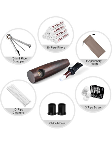 Juego de Pipas de Tabaco Joyoldelf Ébano - Kit de Inicio