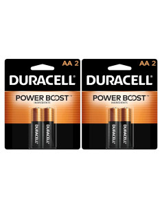 Baterías Duracell Coppertop AA Power Boost, paquete de 2