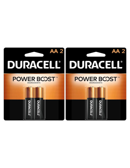 Baterías Duracell Coppertop AA Power Boost, paquete de 2