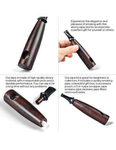 Juego de Pipas de Tabaco Joyoldelf Ébano - Kit de Inicio
