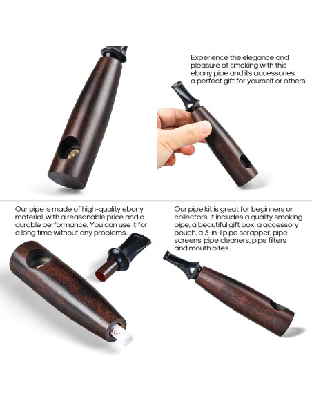 Juego de Pipas de Tabaco Joyoldelf Ébano - Kit de Inicio