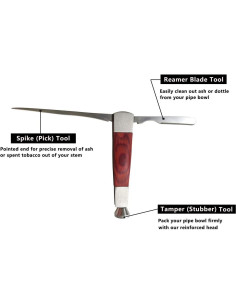 Herramienta de limpieza 3 en 1 LESCA TEK para pipa de tabaco 2