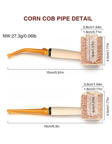 Pipa de Maíz Joyoldelf - Kit para Principiantes con Filtros