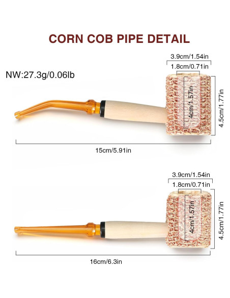 Pipa de Maíz Joyoldelf - Kit para Principiantes con Filtros