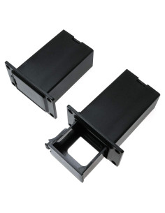 Caja de Batería 9V E-outstanding 2PCS Plástico Negro Vertical