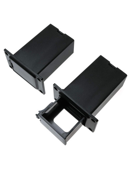 Caja de Batería 9V E-outstanding 2PCS Plástico Negro Vertical