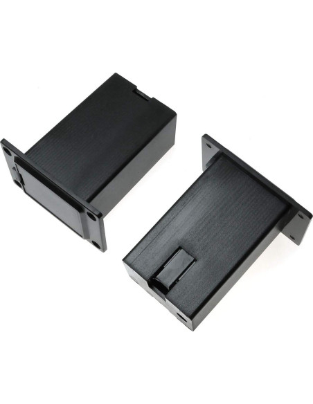 Caja de Batería 9V E-outstanding 2PCS Plástico Negro Vertical