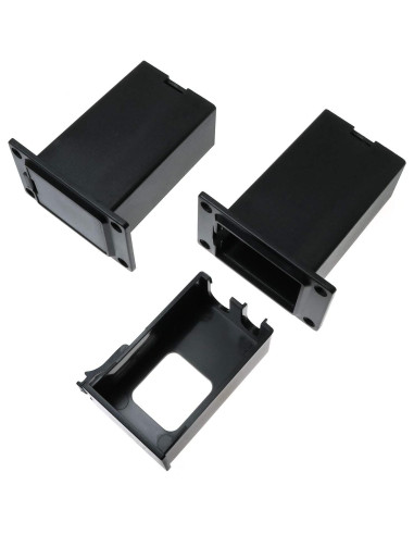 Caja de Batería 9V E-outstanding 2PCS Plástico Negro Vertical
