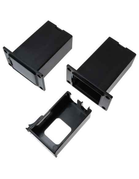 Caja de Batería 9V E-outstanding 2PCS Plástico Negro Vertical