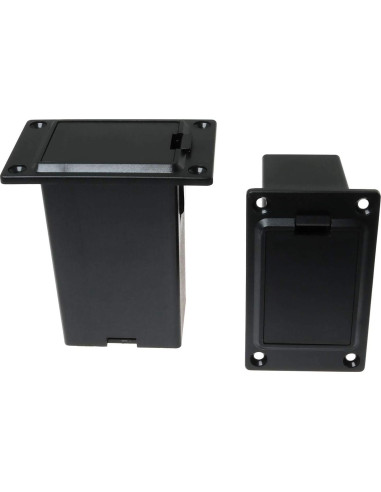 Caja de Batería 9V E-outstanding 2PCS Plástico Negro Vertical