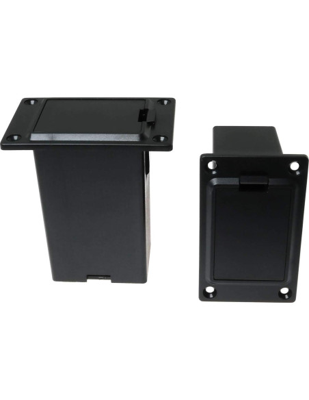 Caja de Batería 9V E-outstanding 2PCS Plástico Negro Vertical