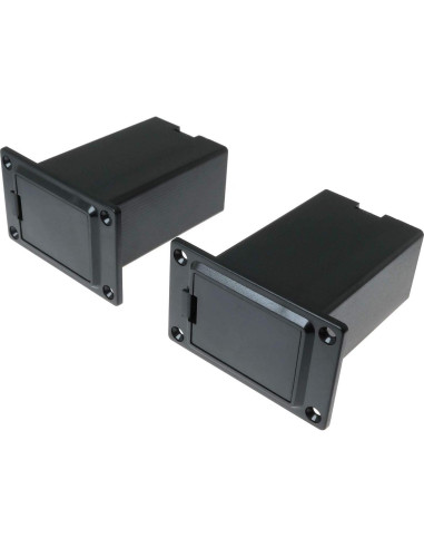 Caja de Batería 9V E-outstanding 2PCS Plástico Negro Vertical
