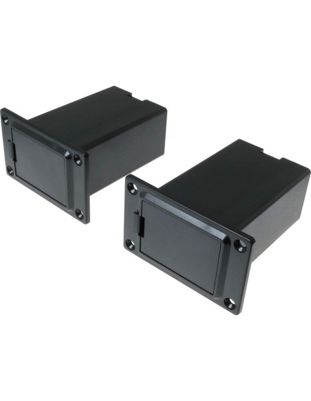 Caja de Batería 9V E-outstanding 2PCS Plástico Negro Vertical