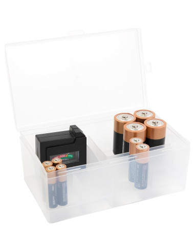 Organizador de Baterías Dial Industries con Probador - 12 AAA, 12 AA, 6 C, 4 D