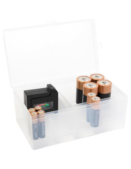 Organizador de Baterías Dial Industries con Probador - 12 AAA, 12 AA, 6 C, 4 D