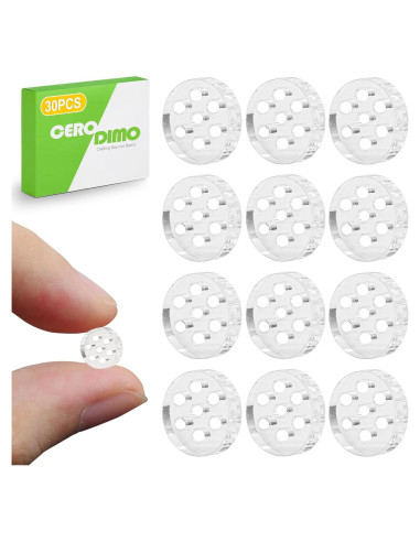 Paquete de 30 pantallas de vidrio CeroDimo 8mm con 7 agujeros