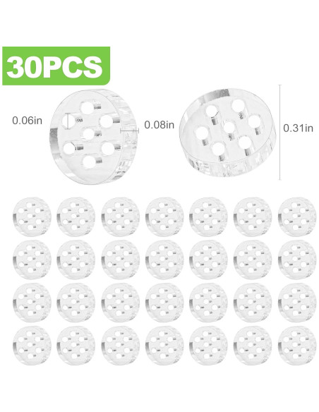 Paquete de 30 pantallas de vidrio CeroDimo 8mm con 7 agujeros