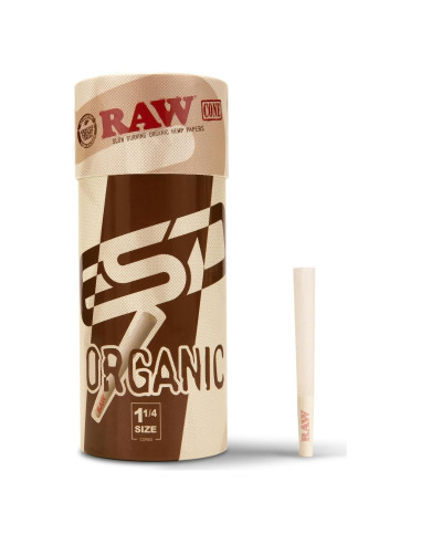 Conos RAW Orgánicos 1-1/4 | Paquete de 50 | Papel Pre Enrollado