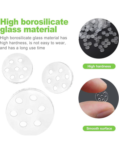 Paquete de 30 pantallas de vidrio CeroDimo 8mm con 7 agujeros