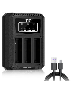 Cargador USB-C Triple para Batería Ricoh DB-120 - Jinjiacheng