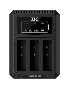 Cargador USB-C Triple para Batería Ricoh DB-120 - Jinjiacheng 2