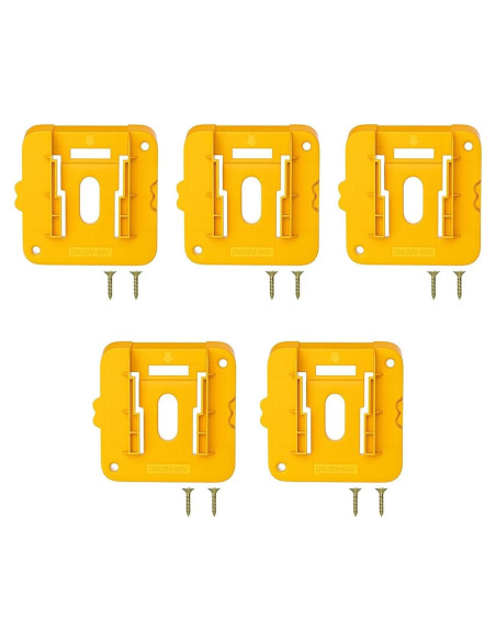 Soporte de Pared para Baterías Dewalt 20V - 5 Paquetes