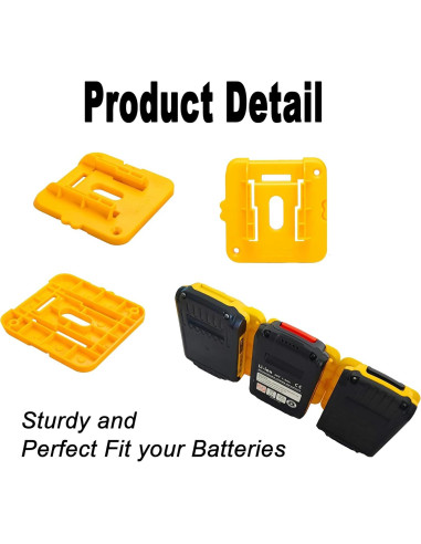 Soporte de Pared para Baterías Dewalt 20V - 5 Paquetes