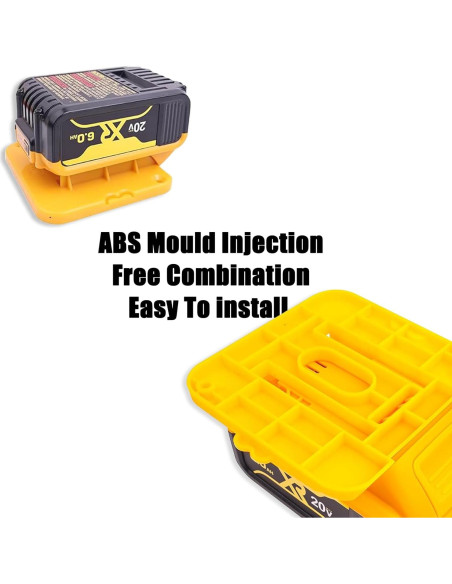 Soporte de Pared para Baterías Dewalt 20V - 5 Paquetes