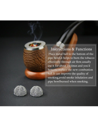 Kit Accesorios para Pipas Joyoldelf - 10 Bolas, 50 Limpiapipas